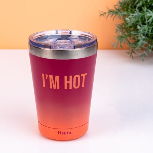 Koffiemok Thermosbeker - I&apos;m Hot/rood Oranje