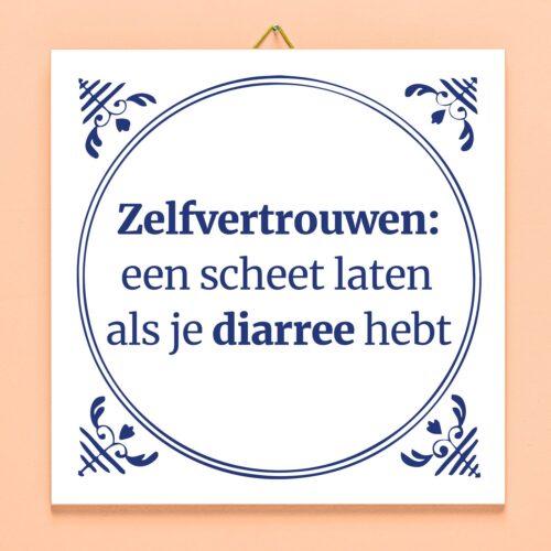 Tegeltje Zelfvertrouwen