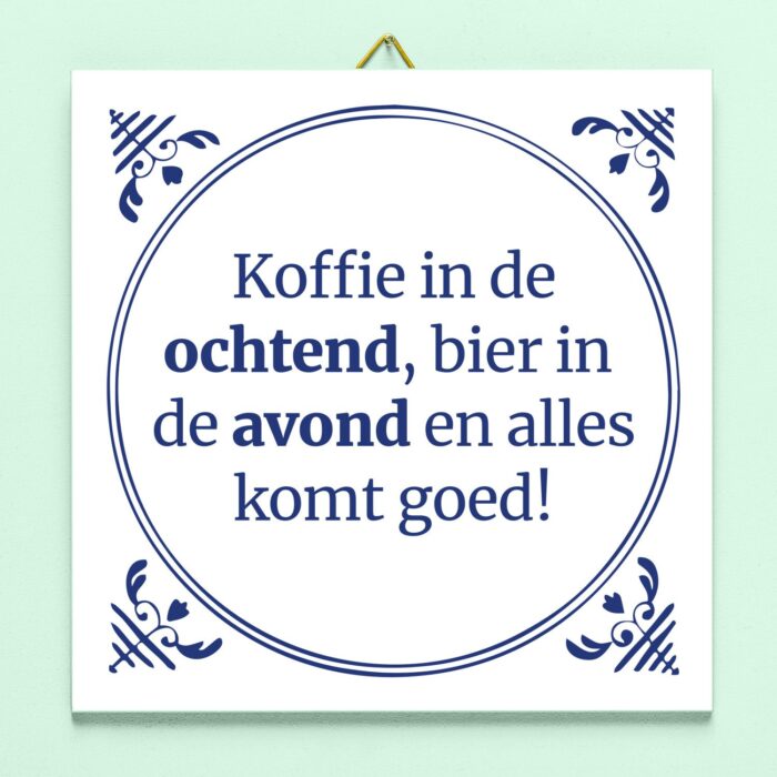 Tegeltje Koffie In De Ochtend