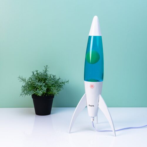 Rocket Lavalamp Wit Met Witte Lava