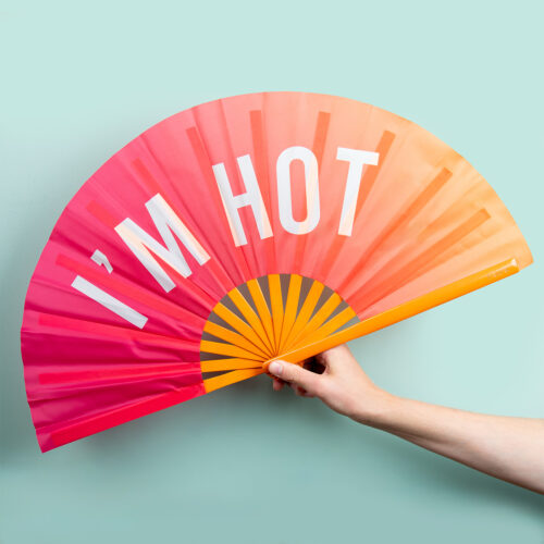 Houten Waaier XXL - I&apos;m Hot