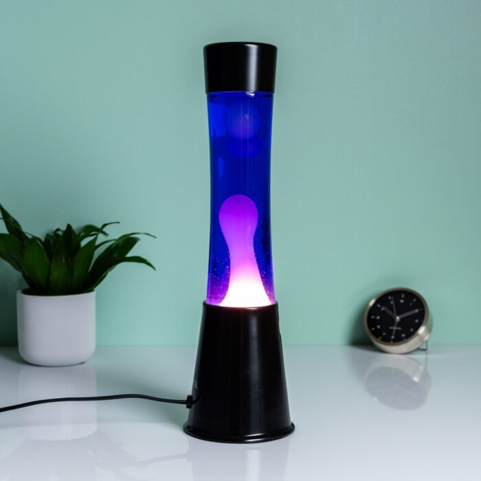 Lavalamp Zwart Met Paarse Vloeistof